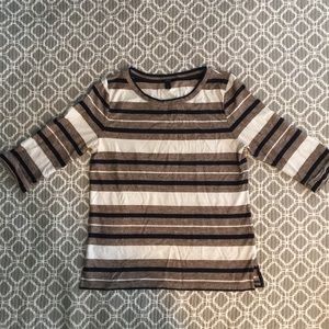 SZ S J Crew striped 3/4 sleeve top